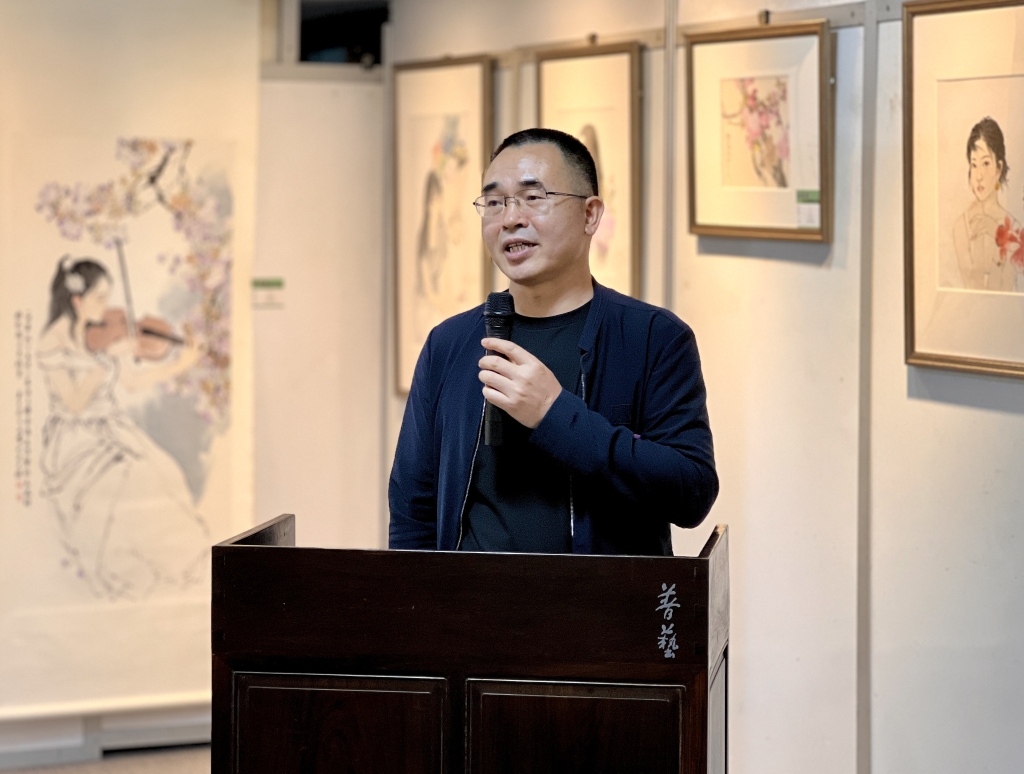 畫家王茂飛先生感謝各位嘉賓的支持，闊別多年再次回到香港辦展令人期待